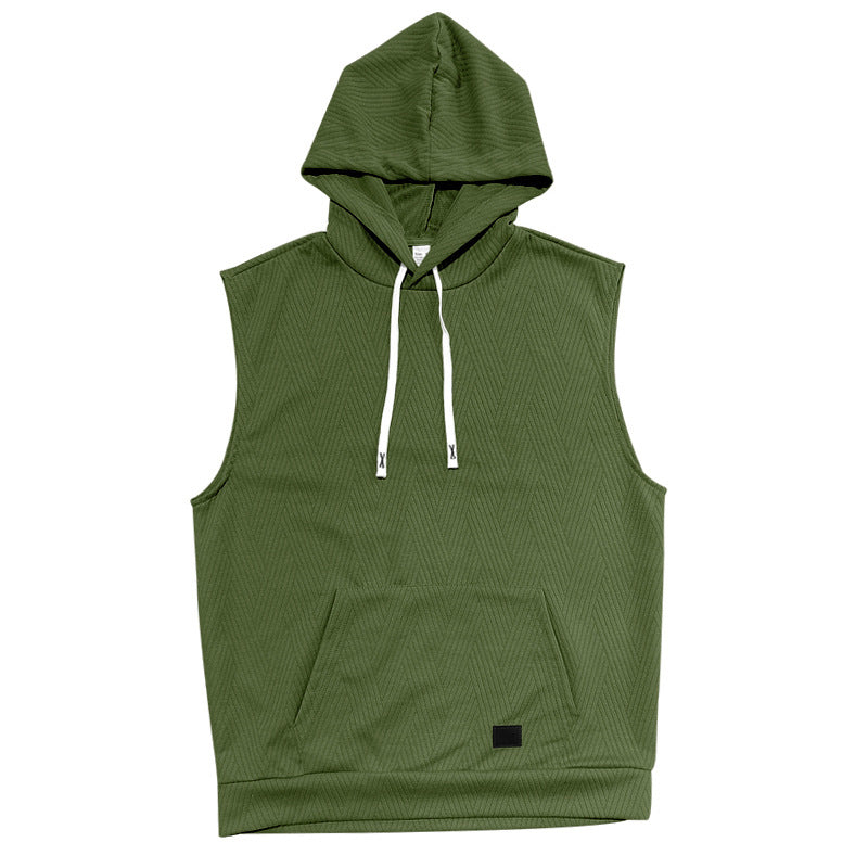 Kapuzenshirt Ärmellos Unisex Modern Strukturstoff