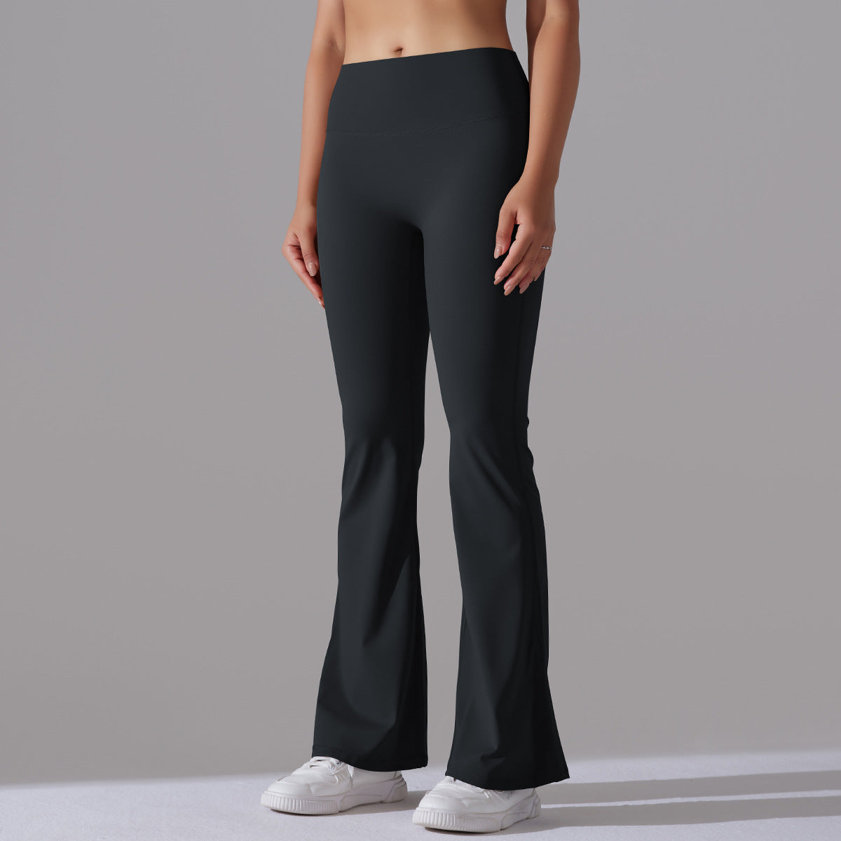 Fitnesshose Damengröße mit Hochem Bund Formende Leggings