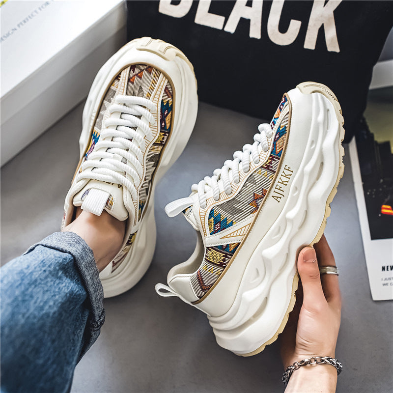 Damen Sneaker Sportlich Modisch Auffällig Muster