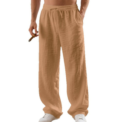 Herren Leinenhose Bequem Sommerhose Elegant