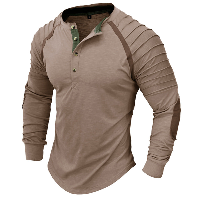 Herren Langarmhemd Sportlich Modern Knopfleiste - BerlinGlamour