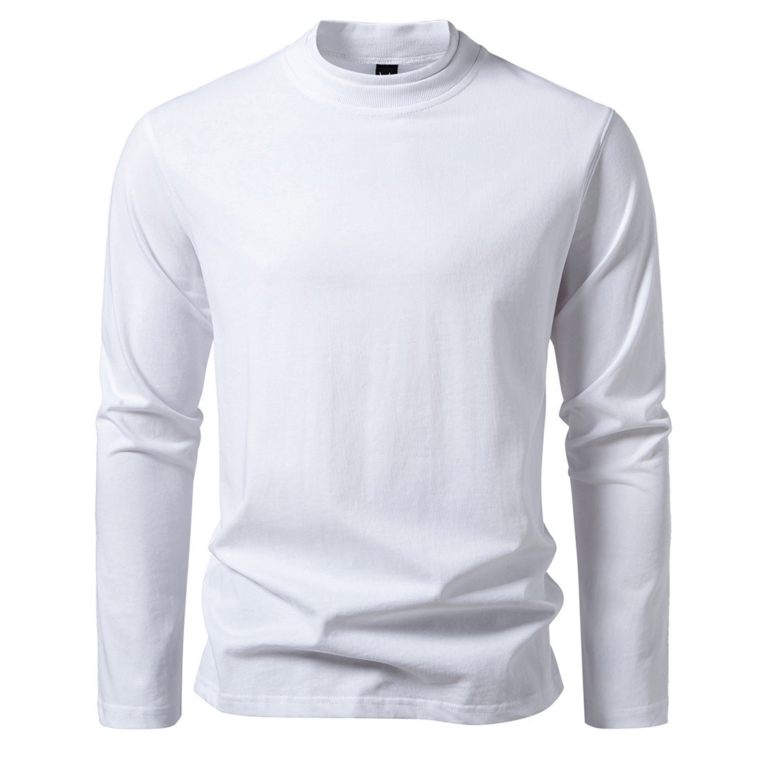 Herren T-Shirt Langarm Baumwolle Rundhals Modern