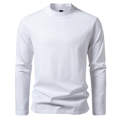 Herren T-Shirt Langarm Baumwolle Rundhals Modern
