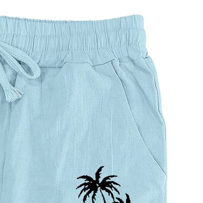 Herren Strandhose Leicht atmungsaktiv mit Gummizug und Taschen