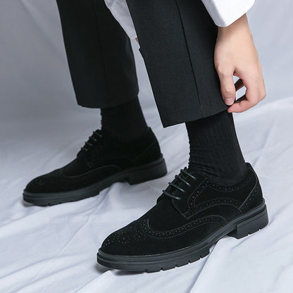Herren Schnürschuhe Wildleder Elegant Lochmuster Modern