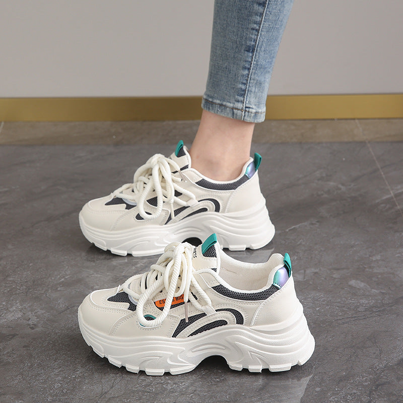 Damen Sneaker Sportlich Bequem Weißen