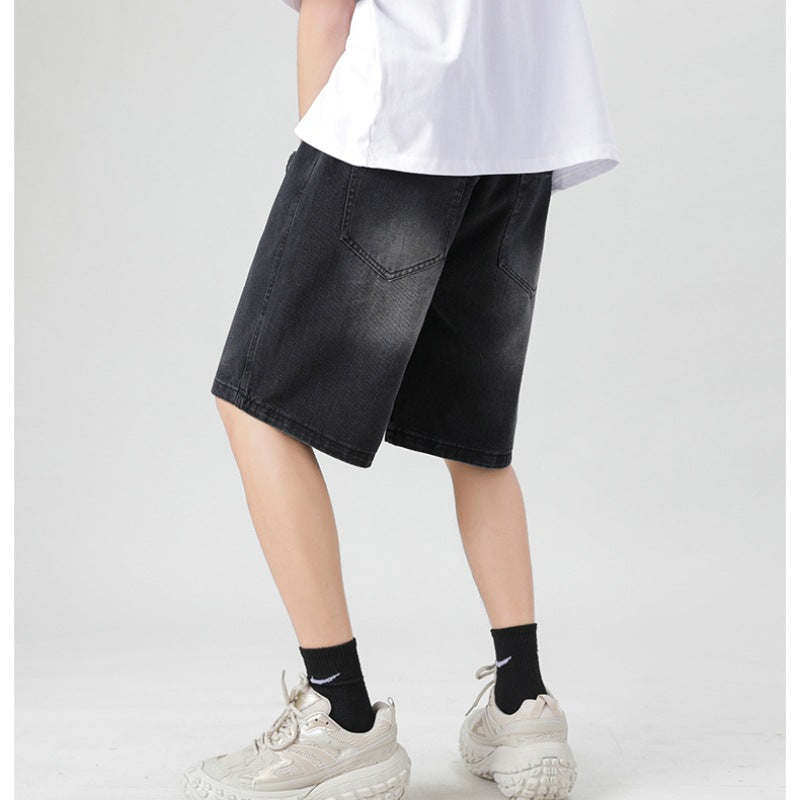 Herren Denim Shorts Lässig mit Seitentaschen Sommer