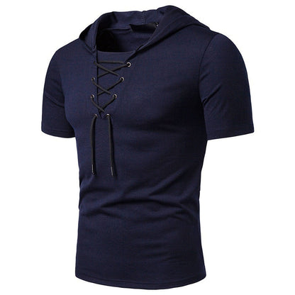 Herren Kapuzenpullover Schnürdesign Modern Sportlich