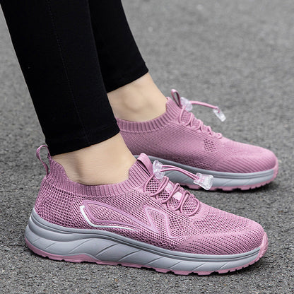 Damen Sneaker Atmungsaktiv Schnellschnürsystem Sportlich