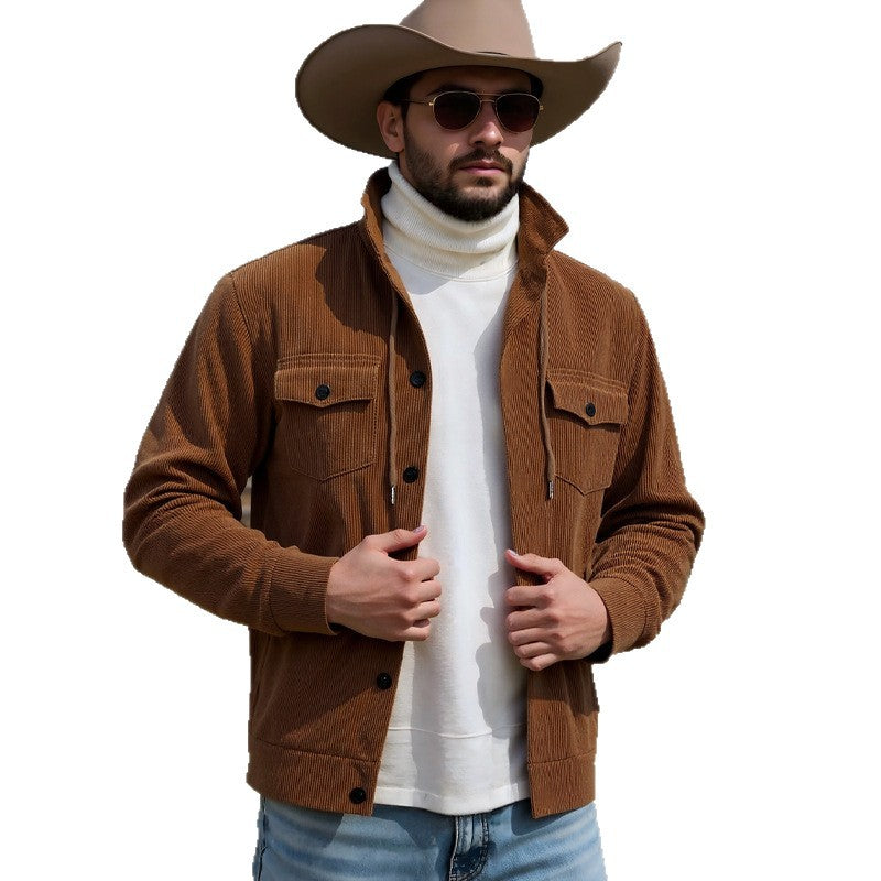 Herren Cordjacke Steppjacke Verstellbar Praktisch