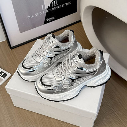 Damen Sneaker Bequem Rutschfest Kuschelig