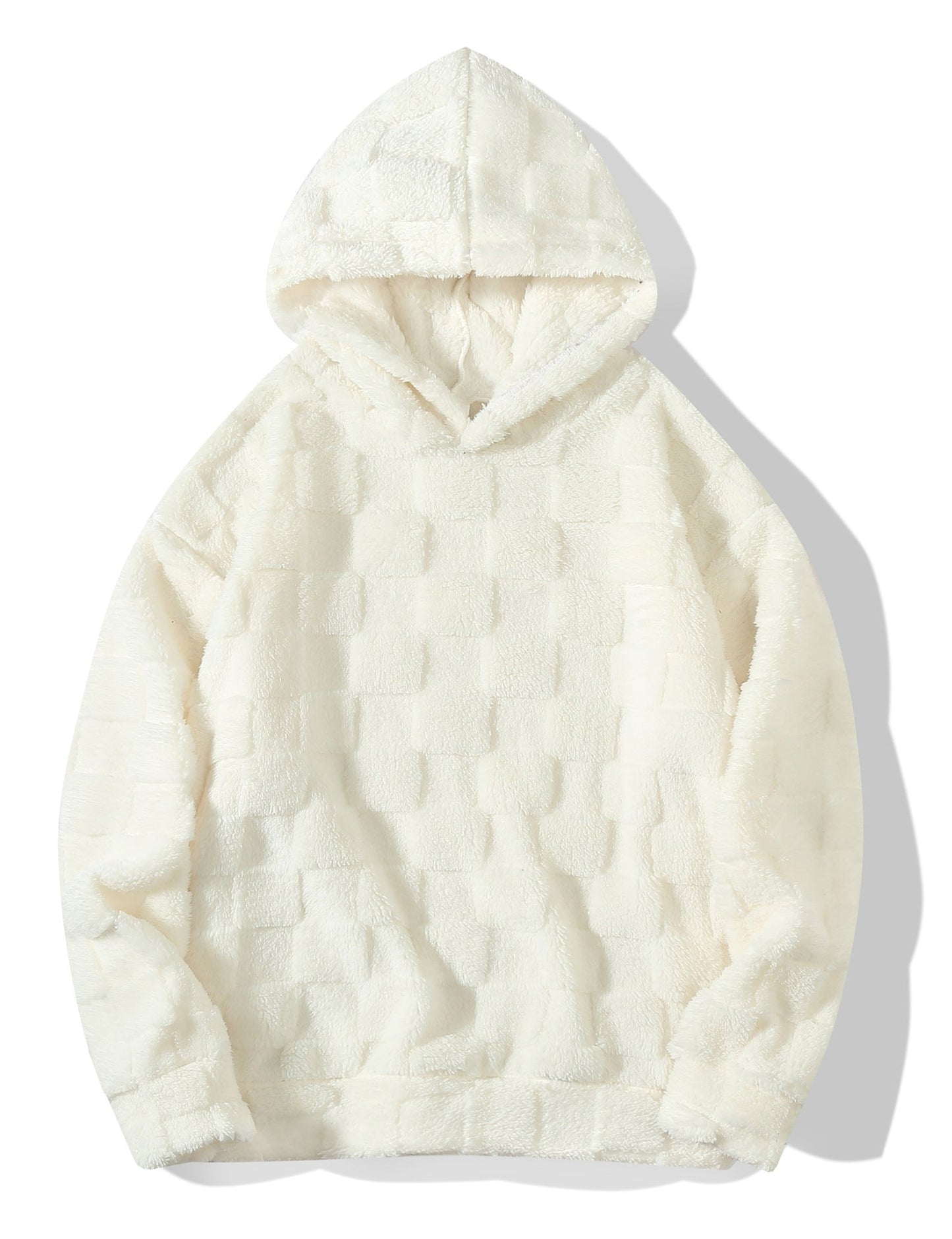 Herren Pullover Kapuze Plüsch Weich Modern