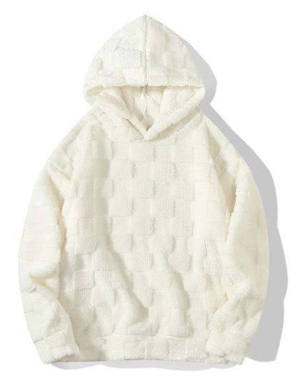 Herren Pullover Kapuze Plüsch Weich Modern