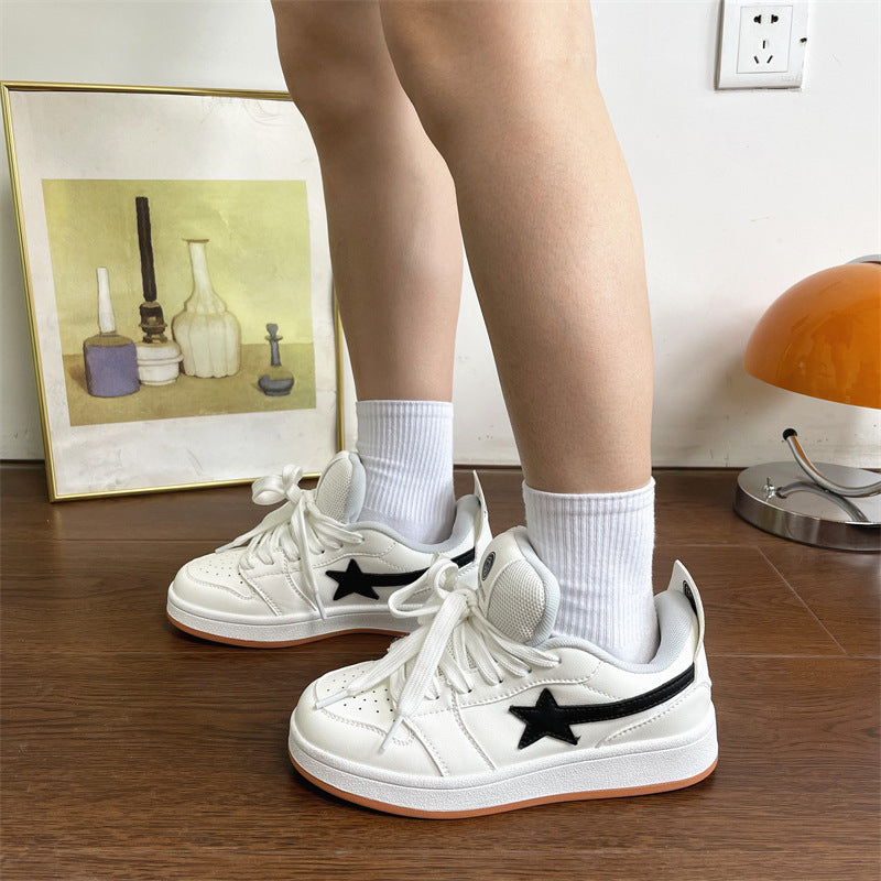 Damen Sneaker Sternen-Design Bequem Sneakers Frauen