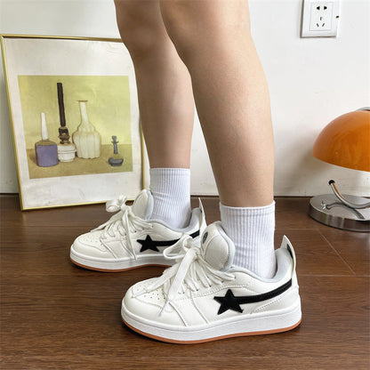 Damen Sneaker Sternen-Design Bequem Sneakers Frauen
