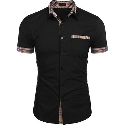 Herren Kurzarmhemd Modern Karo Elegantes Design