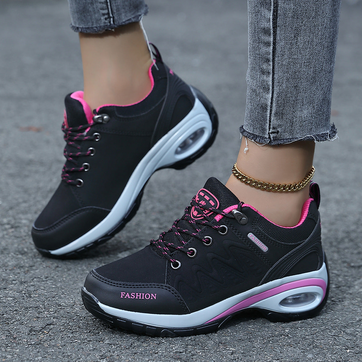 Damen Fitness-Sneaker atmungsaktiv Mesh Leicht Laufschuhe