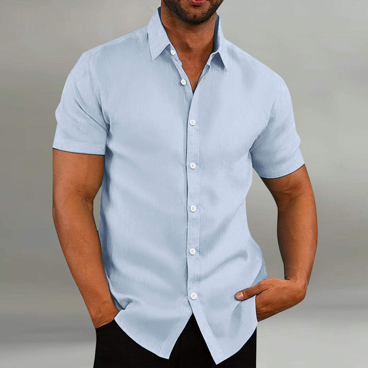 Herren Kurzarmhemd Modern Slimfit