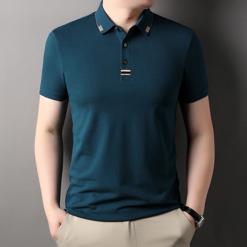 Herren Poloshirt Elegantes Piqué-Shirt Mit Kontrastdetails