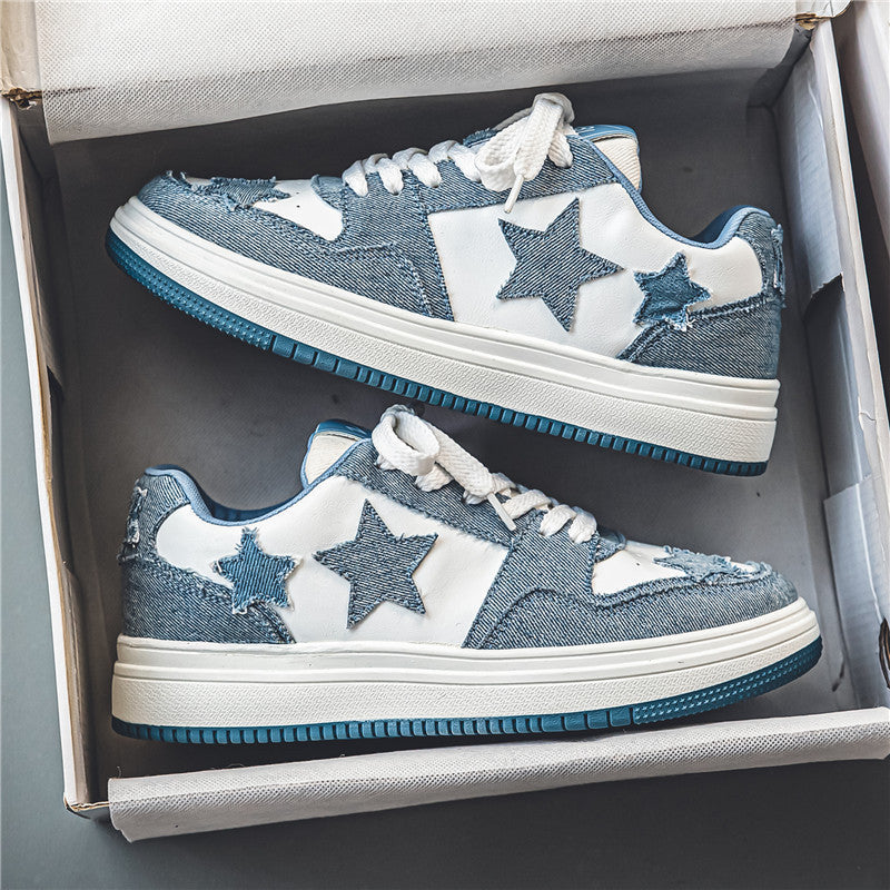 Damen Sneaker Sternendesign Lässig Modisch