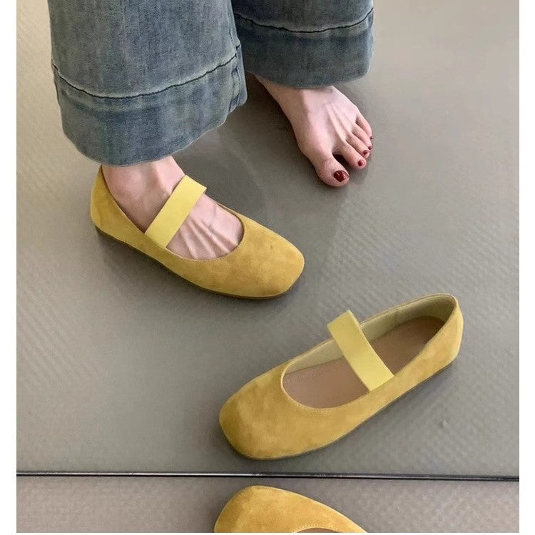 Damen Ballerinas Weich Bequem Komfort Riemen Schuhe