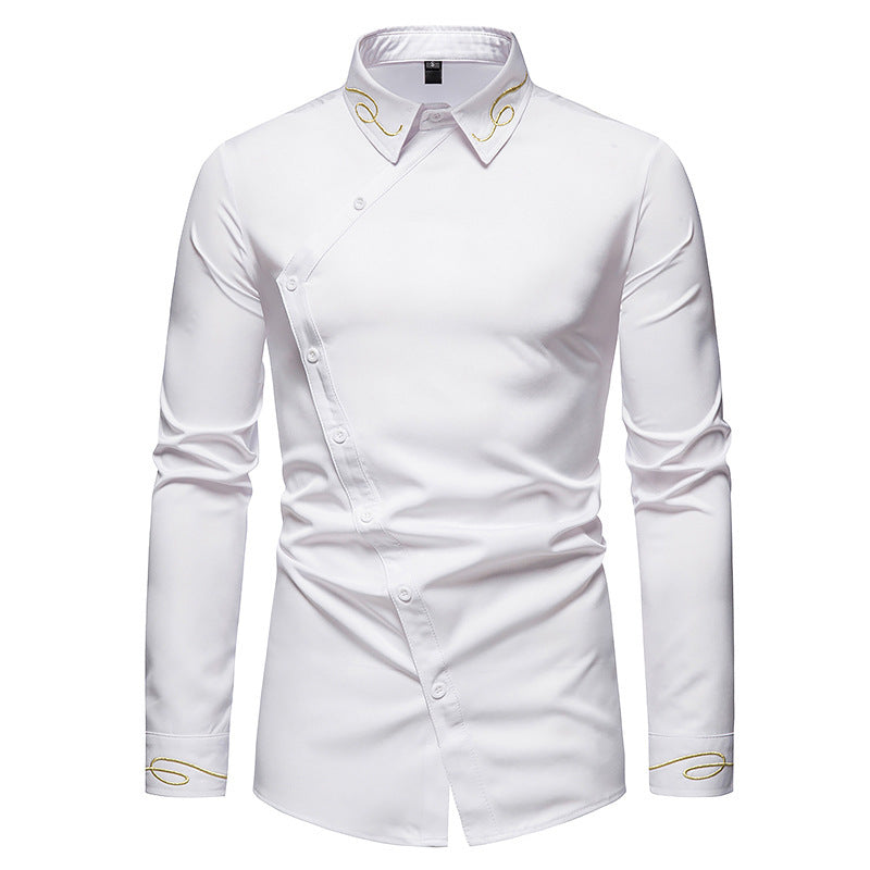 Eleganter Langarmhemd mit dekorativen Knopfdetails BerlinGlamour
