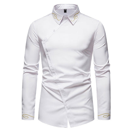 Eleganter Langarmhemd mit dekorativen Knopfdetails BerlinGlamour