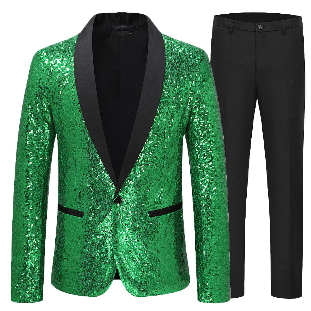 Herren Paillettenanzug Glitzernd Party Anzug