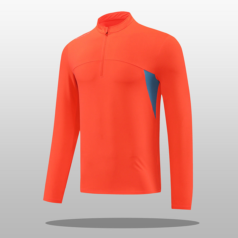 Herren Thermoshirt Funktionsshirt Stehkragen Reißverschluss Sportlich