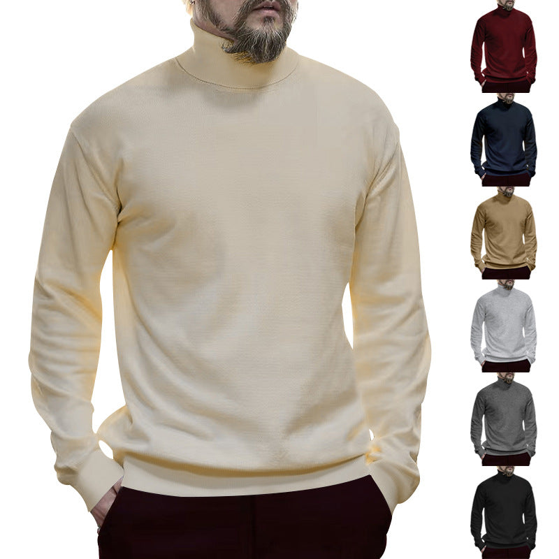 Herren Rollkragenpullover Elegantes Design Schwarz - BerlinGlamour