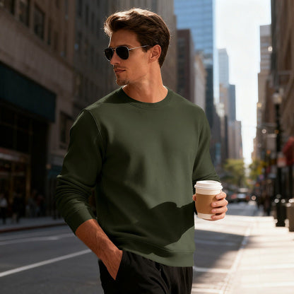 Herren Sweatshirt Moderner Schnitt Bequem Baumwolle