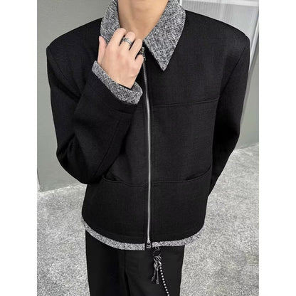 Herren Übergangsjacke Modern mit Taschen und Stylishem Kragen - BerlinGlamour