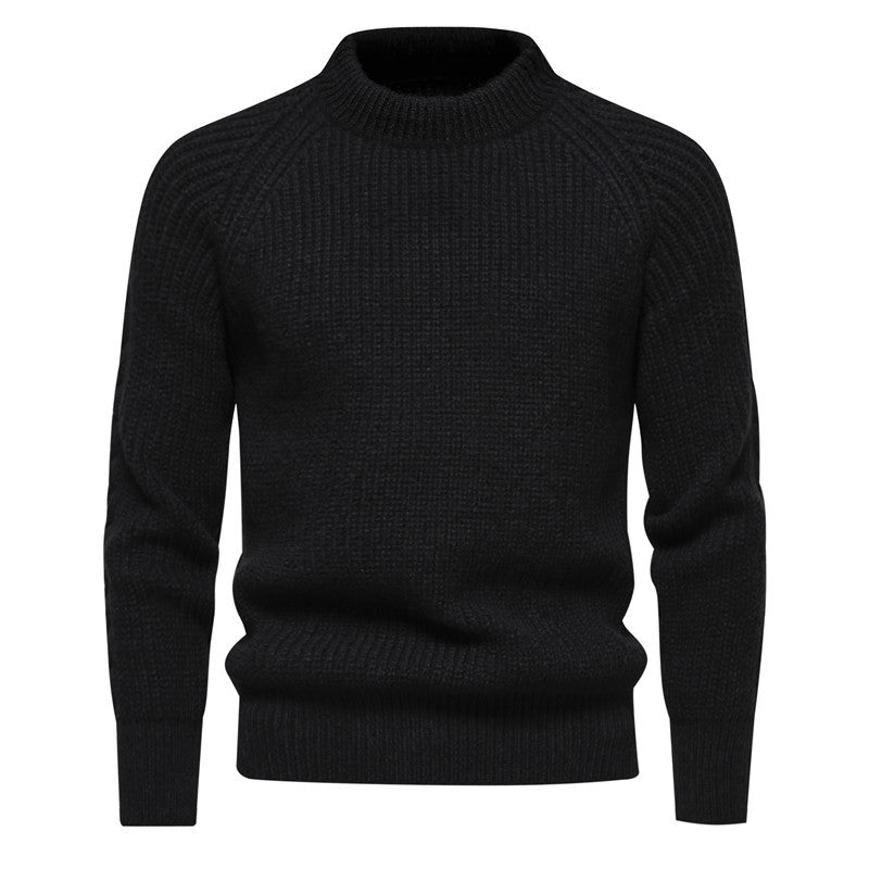 Herren Strickpullover Kuschelig Warm Mit Hochem Kragen