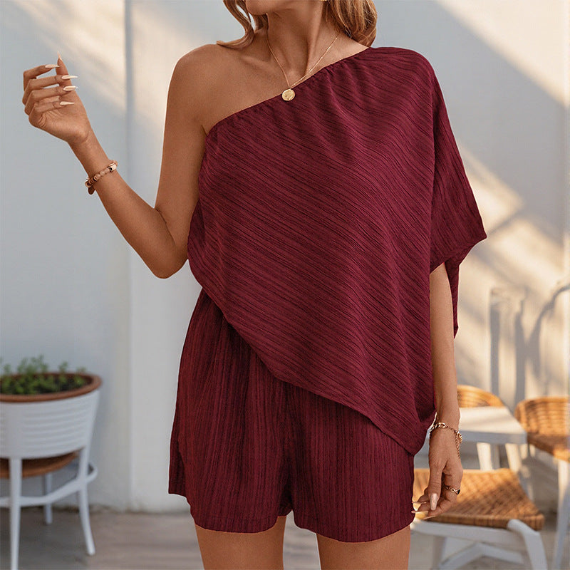 Damen Jumpsuit Asymmetrisch Lässig Trendy Abendkleid
