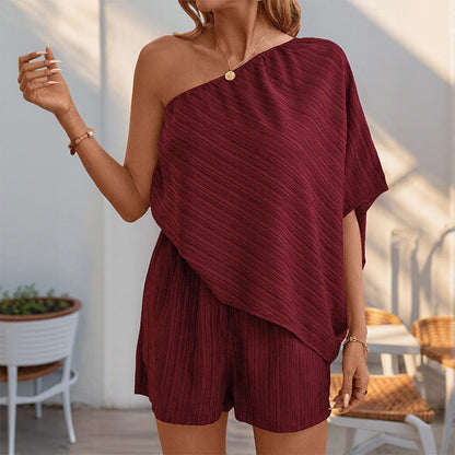 Damen Jumpsuit Asymmetrisch Lässig Trendy Abendkleid
