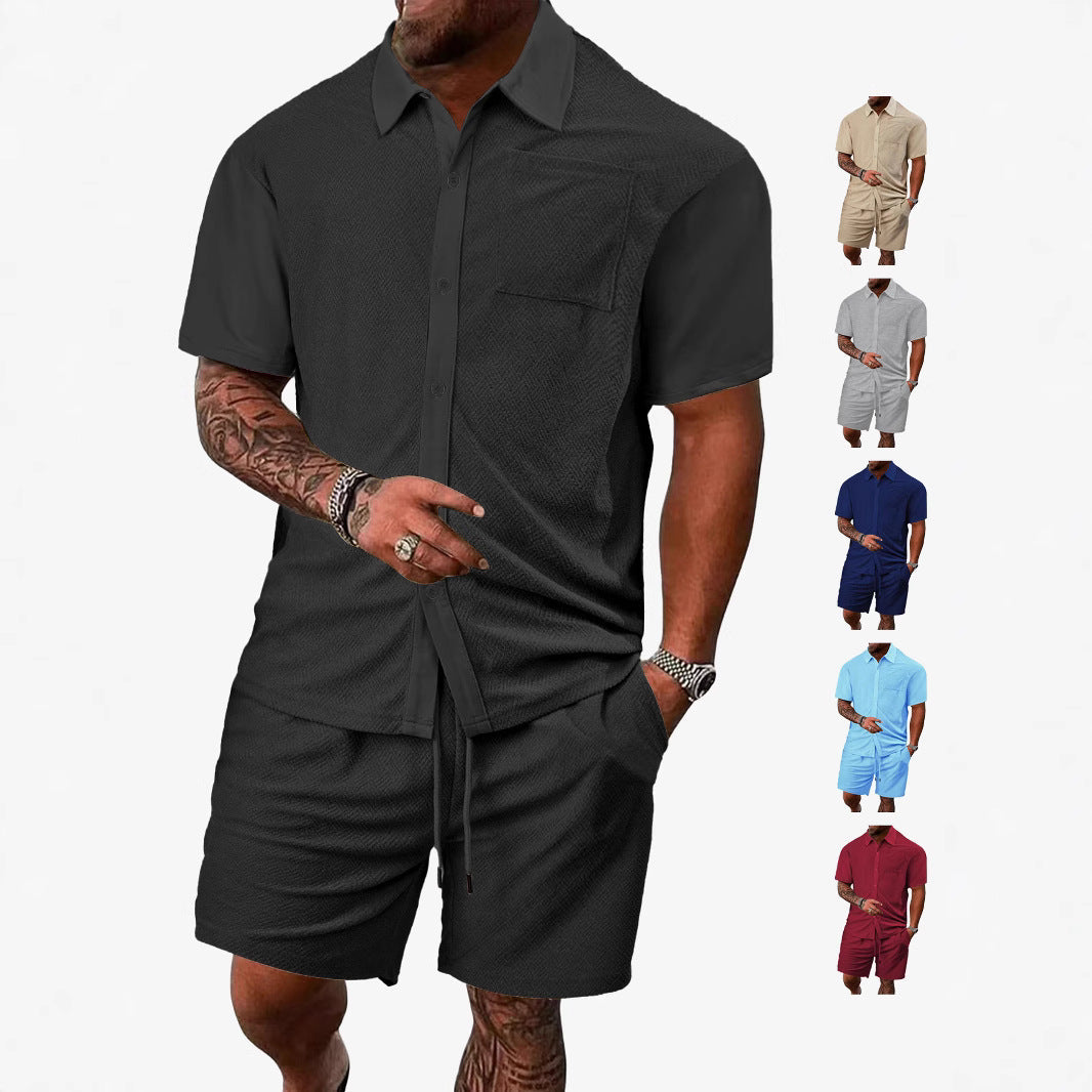 Herren Sportshirt und Shorts Set Atmungsaktiv Freizeit