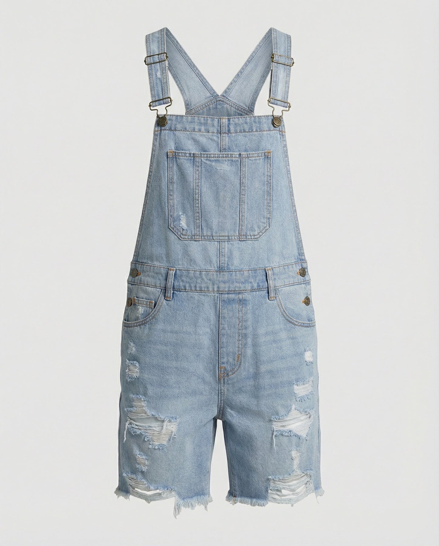 Herren Ripped Denim Shorts Destroyed Style