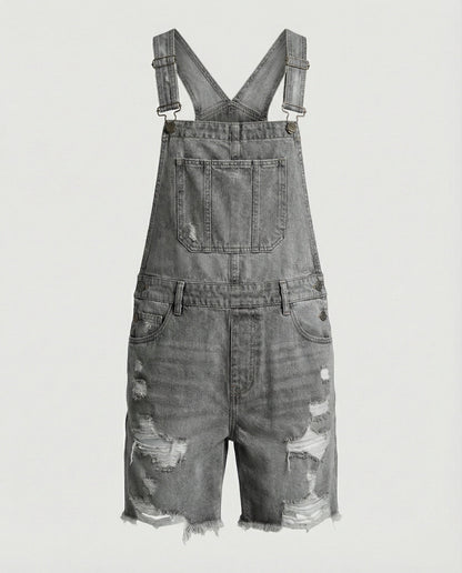 Herren Ripped Denim Shorts Destroyed Style