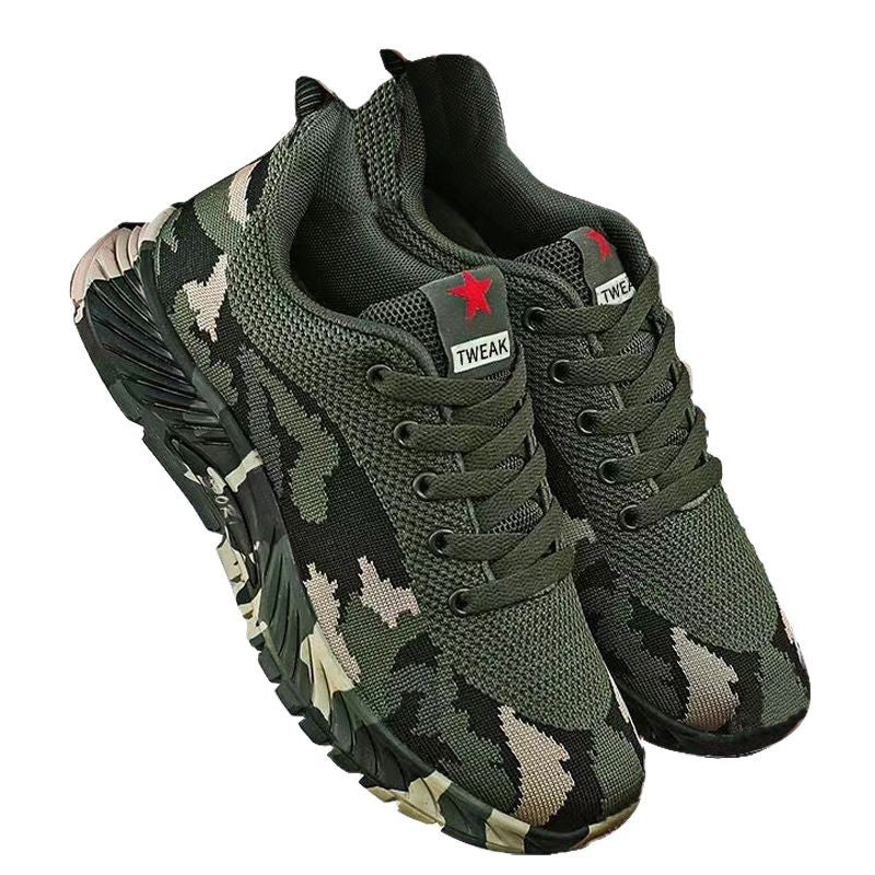 Damen Sneaker Sportlich Camouflage Laufschuhe