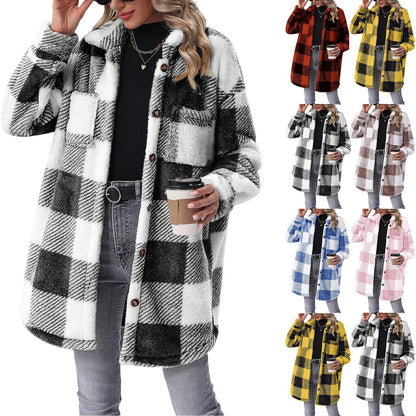 Damen Flanell-Jacke Warm Elegant - BerlinGlamour