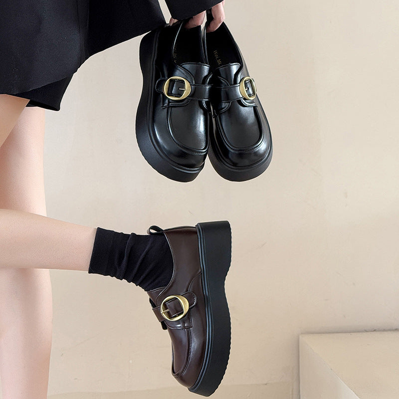 Damen Mokassins Elegante Schnallen Schuhe Modisch - BerlinGlamour