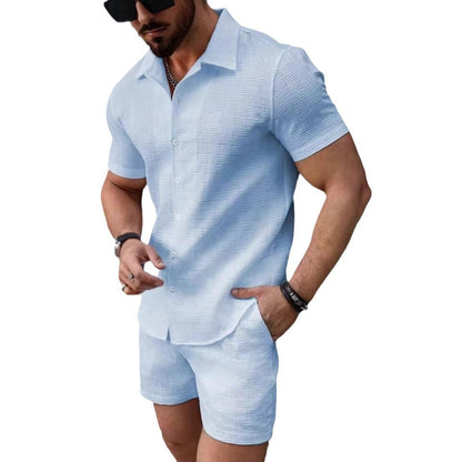 Herren Kurzarm Set Texturiert Modern Berlin Style