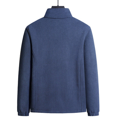 Herren Fleecejacke Warm Hochkragen mit Taschen