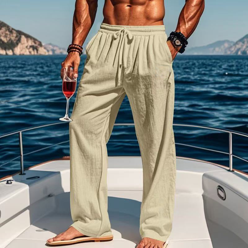Herren Sommerhose Leinen Bequem Elastisch - BerlinGlamour