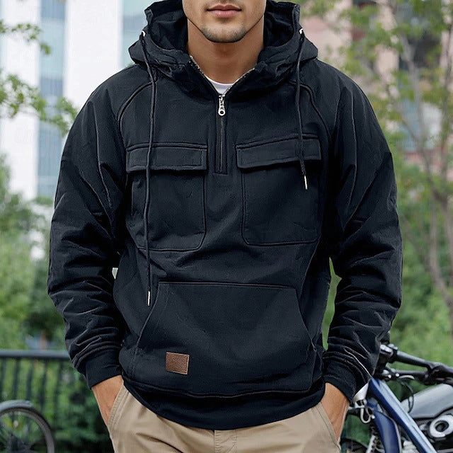 Herren Anorak Funktionsjacke Wasserabweisend mit Taschen