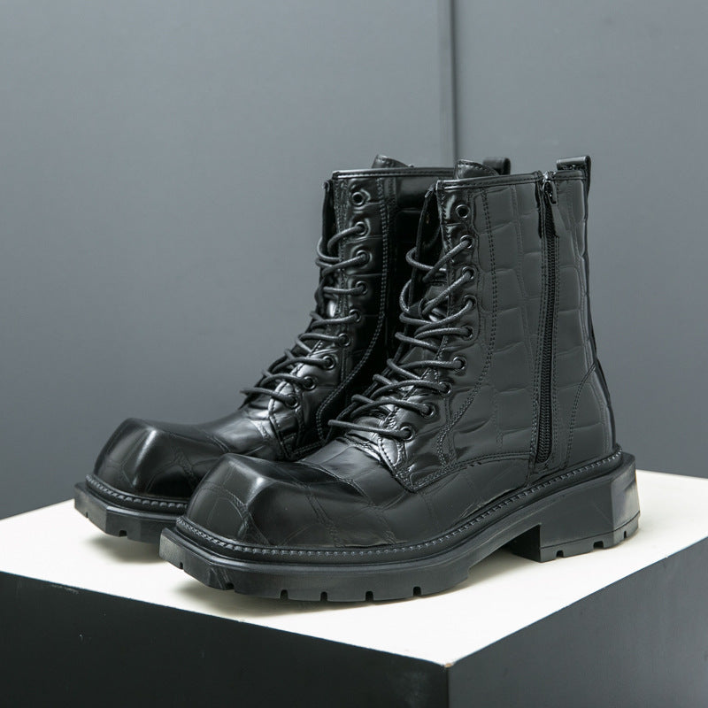 Damenstiefel Robust mit Reißverschluss Winterstiefel Mode