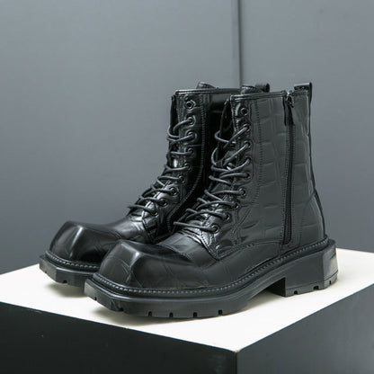 Damenstiefel Robust mit Reißverschluss Winterstiefel Mode
