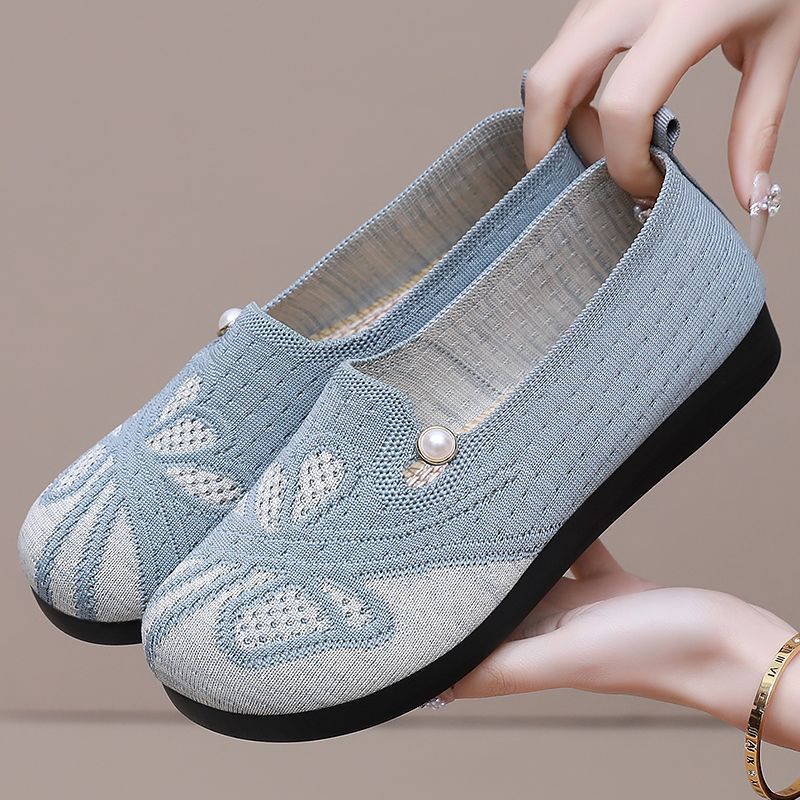 Damen Slipper Bequem mit Lochdesign Freizeit Schuhe