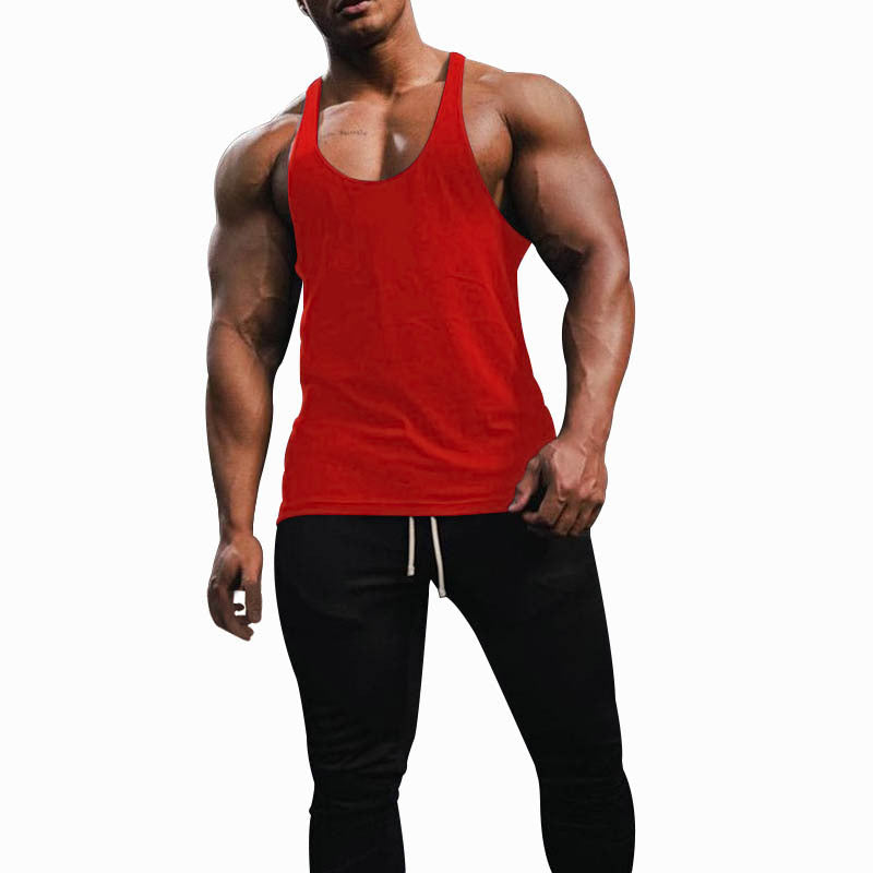 Herren Sport Tanktop Atmungsaktiv Racerback Baumwolle