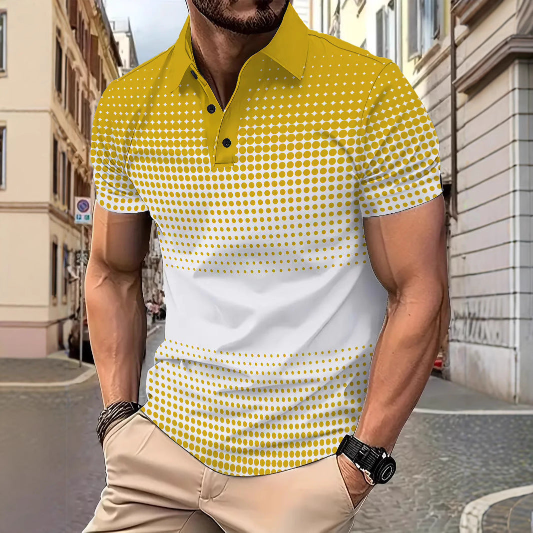 Herren Poloshirt Modern Druck Design Slim Fit - BerlinGlamour